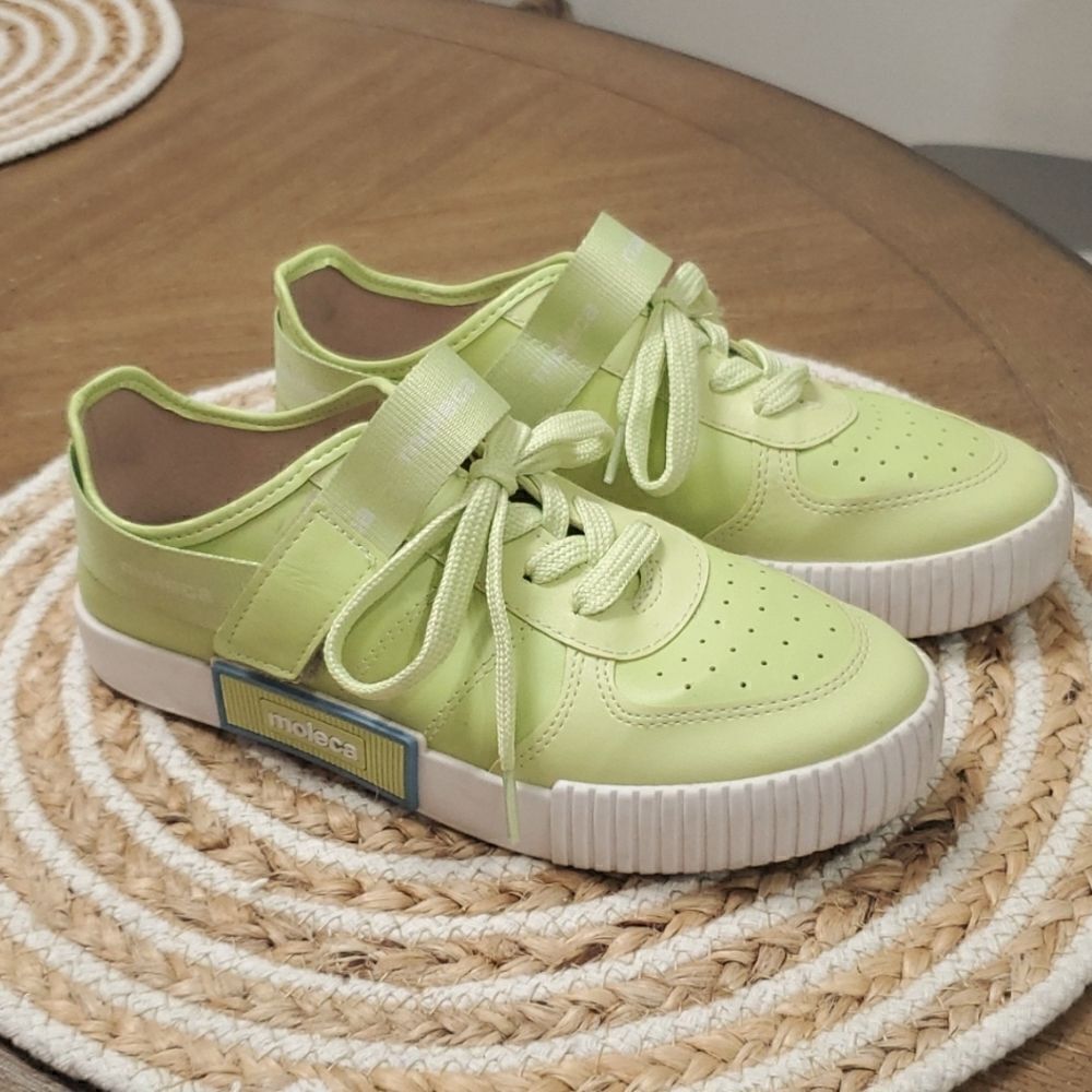 Moleca Women’s Green Tennis shoes, from Brazil, Size 6/37